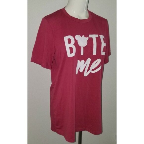 BITE ME Mickey Mouse Ice Cream Bar Shirt Tee Large Rose Pink Tickled Teal Disney - Picture 5 of 6